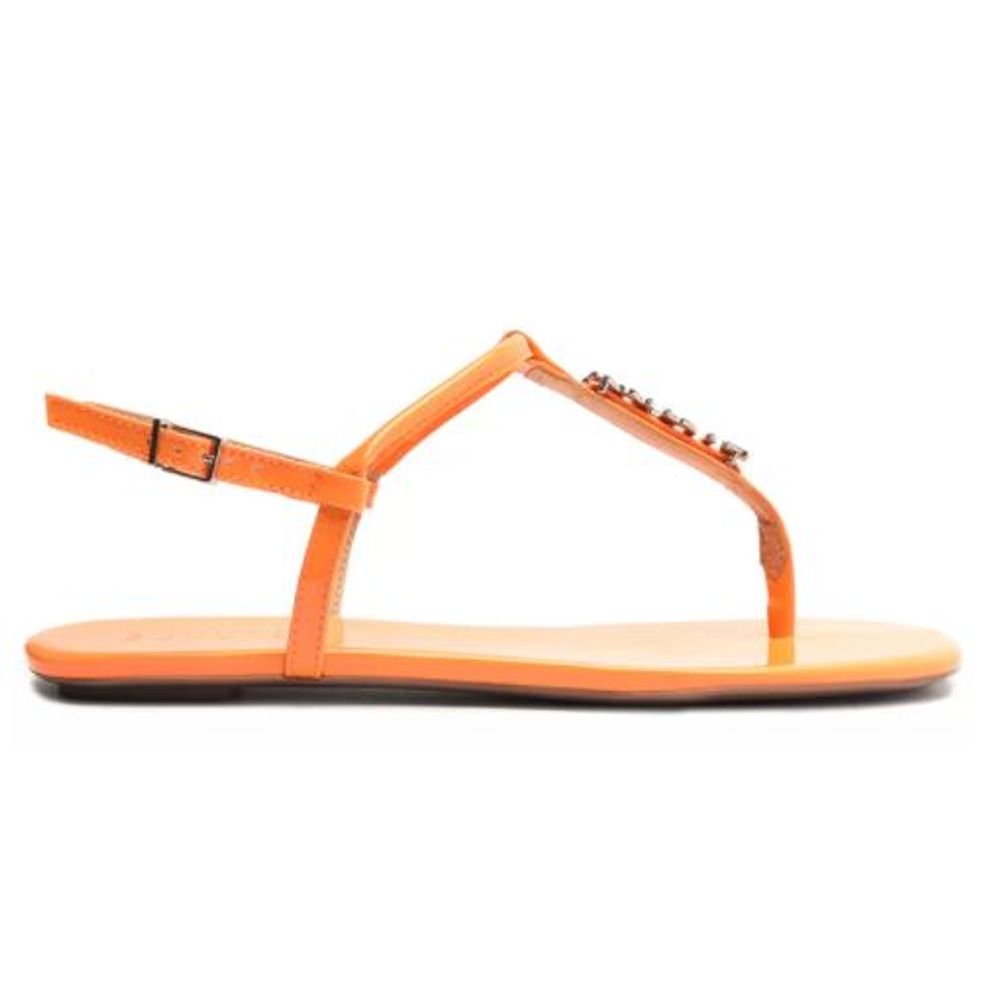 SANDALIA SCHUTZ FLAT CRYSTAL MINIMAL - mariacanela